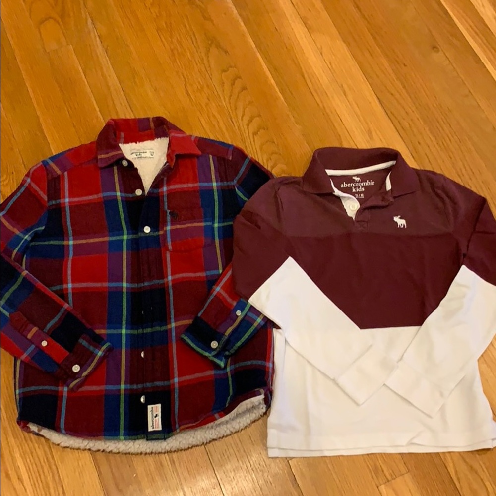 Lot 2 Boys Abercrombie Kids Shirts size 11/12